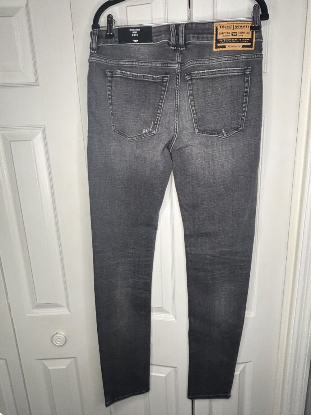 Diesel 1979 Sleenker Skinny Jeans Grey Washed Black Men's W31 L32 NWT